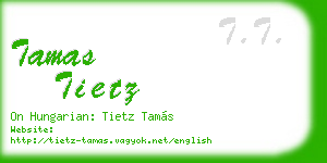 tamas tietz business card
