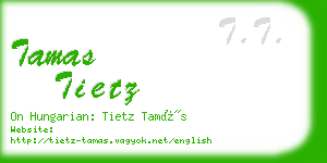 tamas tietz business card